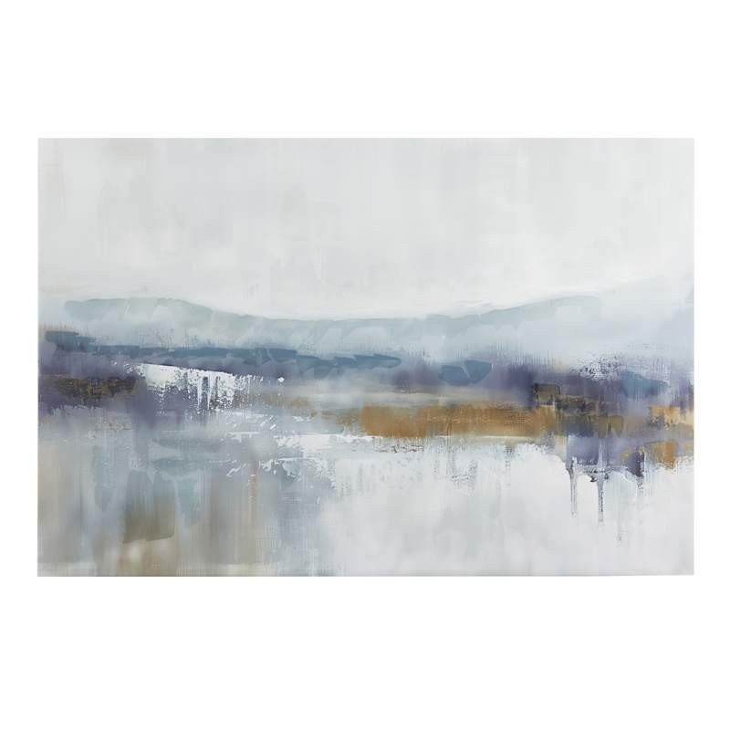 Grey & Black Abstract Canvas Wall Art, 60x40 | At Home