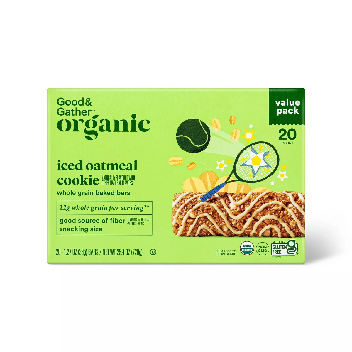 Organic Iced Oatmeal Whole Grain Baked Bars - 20ct - Good & Gather™ | Target