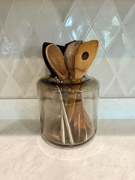 Kitchen decor, kitchen utensil holder, vase, wood serving utensils, home decor 

#LTKunder50 #LTKhome