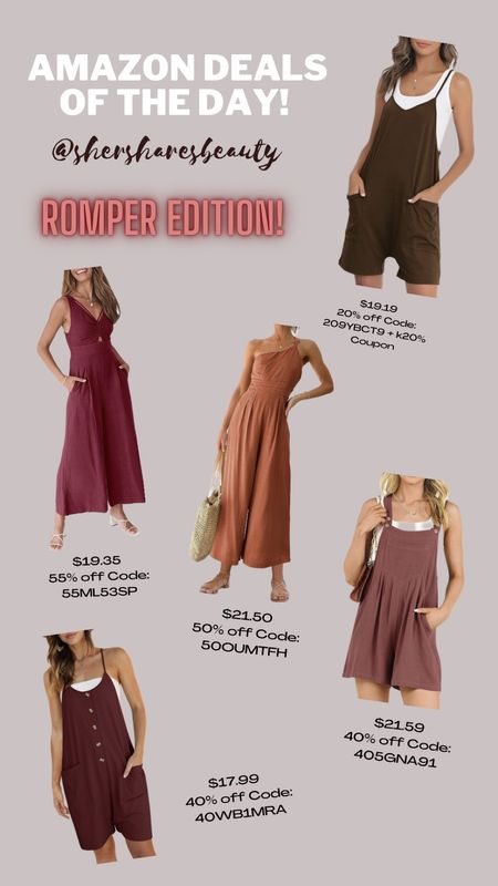 Cute rompers for a deal on Amazon! Use codes to apply discount! 

#LTKunder50 #LTKstyletip #LTKcurves