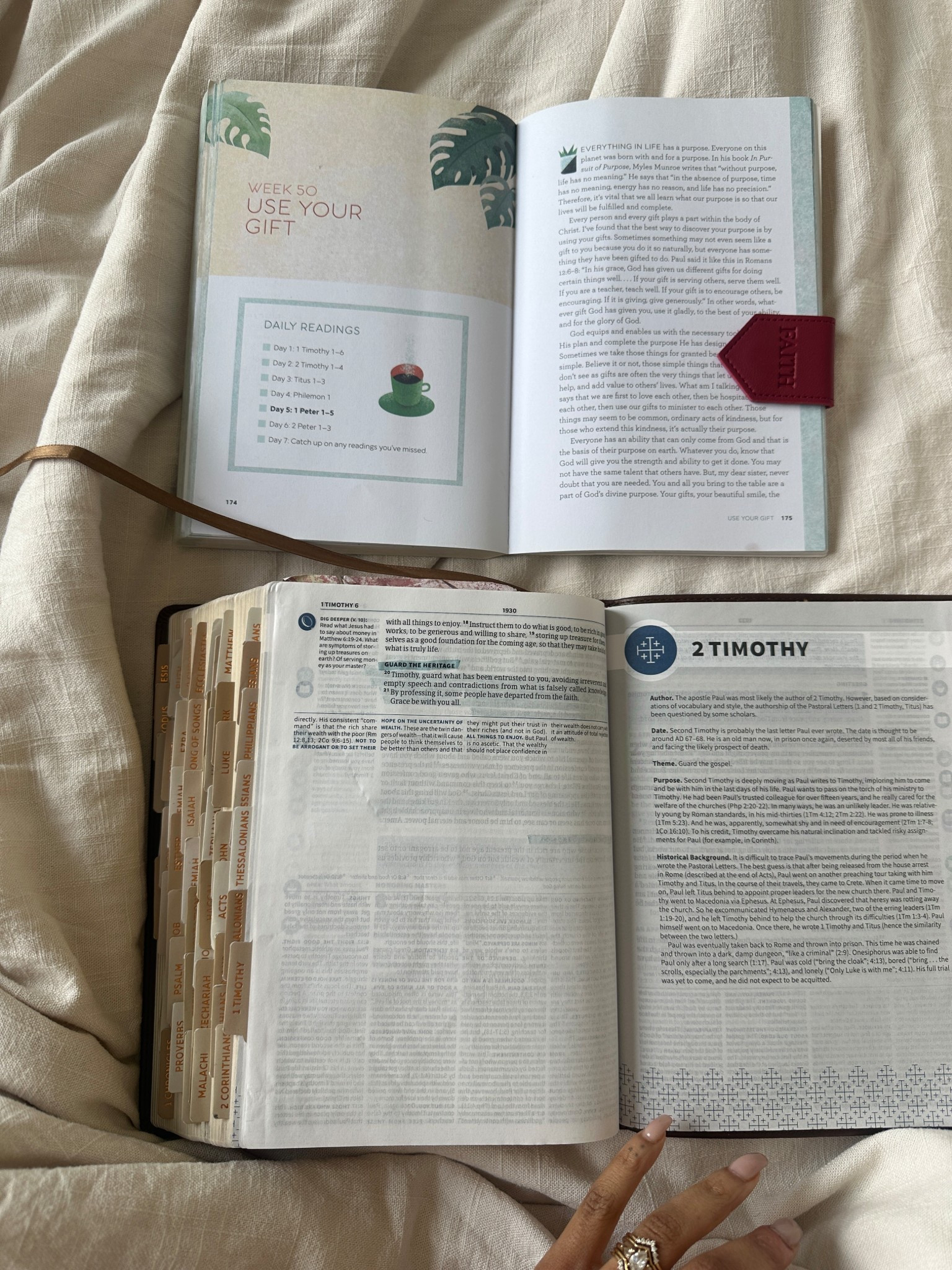Favorite new study bible + 52 week study guide for women 🤍 

I started using this CSB study bible after being gifted from my church after becoming a member and it has changed the game for my journey in scripture. Linked bible isn't the exact same but found one that's pretty similar! 