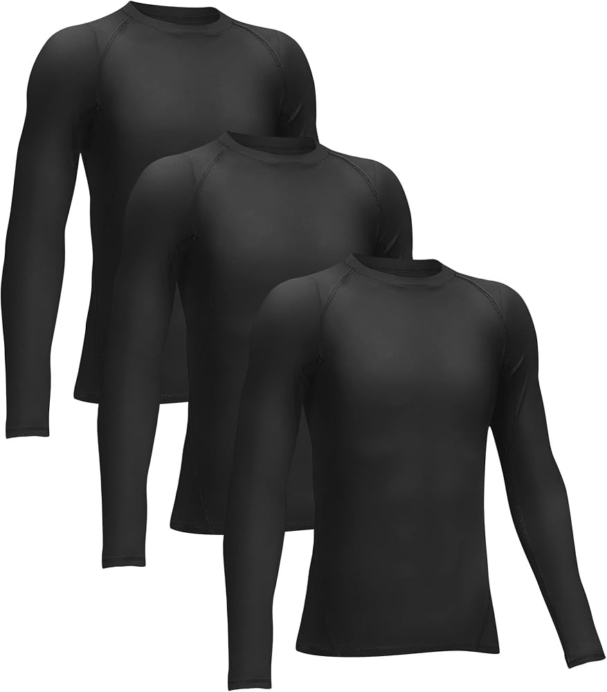 4 or 3 Pack Youth Boys' Compression Leggings Tights Athletic Pants Sports Base Layer for Kids Col... | Amazon (US)
