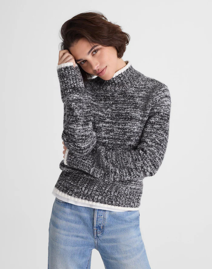 Marled Mockneck Sweater | Madewell