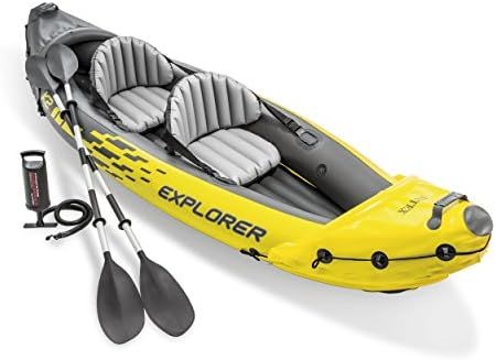 Intex Explorer K2 Kayak, 2-Person Inflatable Kayak Set with Aluminum Oars and High Output Air Pum... | Amazon (US)