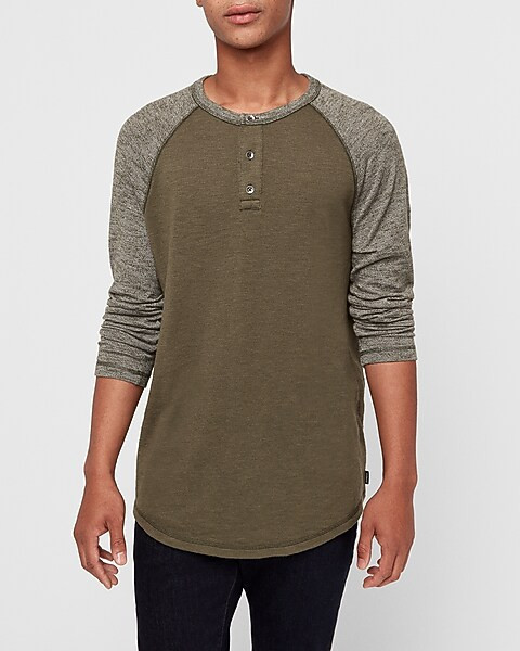 marled loose knit henley | Express