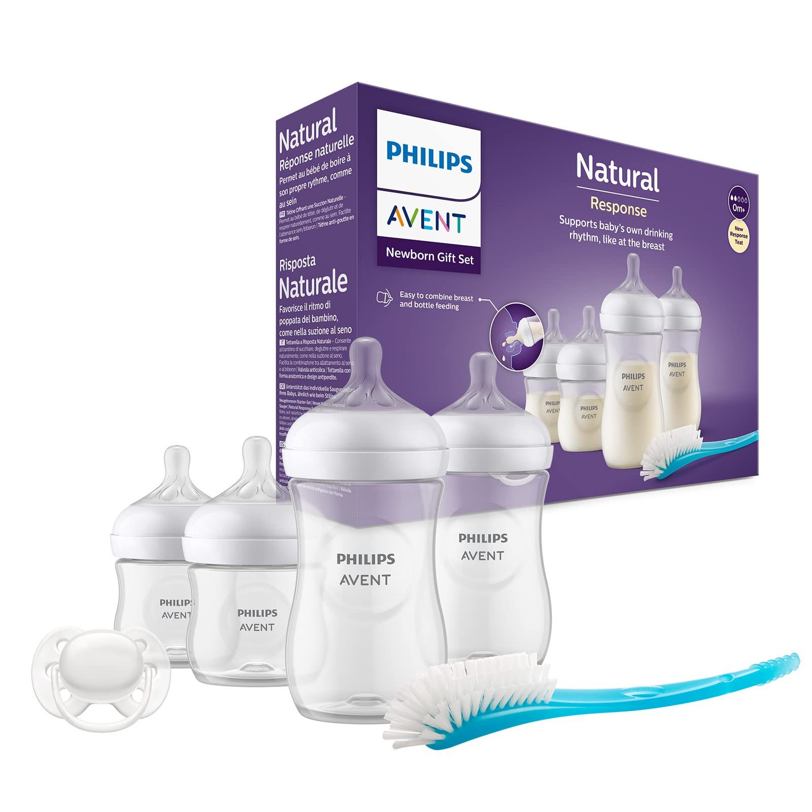 Philips Avent Babyflaschen Natural Response, Geschenkset für Neugeborene – 4 Babyflaschen, ult... | Amazon (DE)