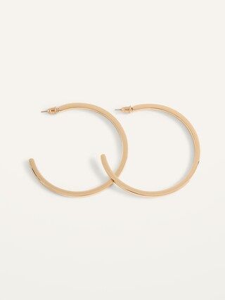 Gold-Plated Open Hoop Earrings for Women | Old Navy (US)