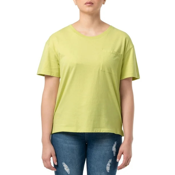 Time and Tru Women's Short Sleeve Boyfriend T-Shirt | Walmart (US)