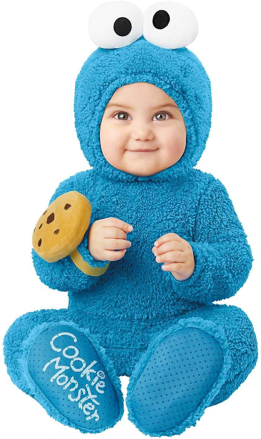 Spirit Halloween Sesame Street Baby Cookie Monster Costume | Officially licensed | Baby Jumpsuit Costume | Amazon (US)