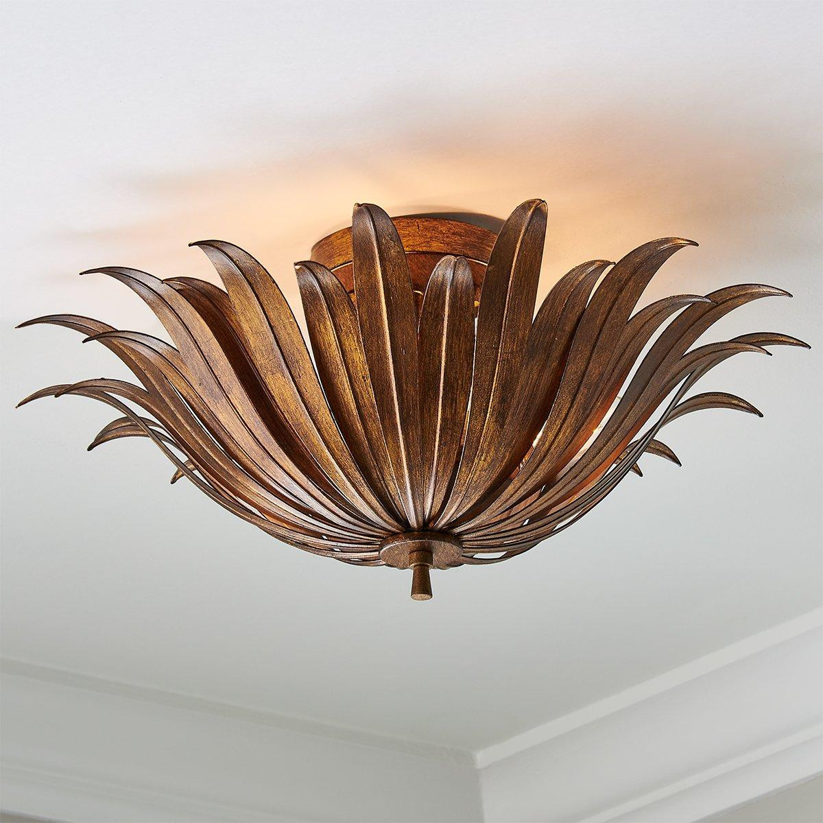 Vicenzio Leaf Semi-Flush Ceiling Light | Shades of Light