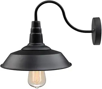 LNC Black Gooseneck Wall Sconces Barn Warehouse Farmhouse Sconces Wall Lighting | Amazon (US)