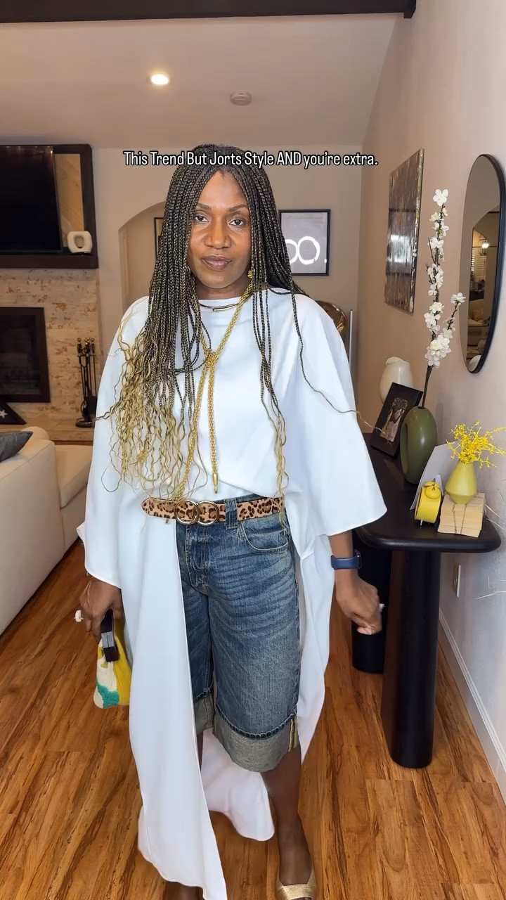 Vibes girls are we feeling the Bermuda jeans? Which is your favorite? Shop our favorite trendy jorts on our @shop.ltk or @shopmy !! And I bet you can tell which outfit I shot first because after that I was doing the most! 👀🤣 

Are you a jorts fan? 

Outfit 1:
Cuffed Jorts: @zara
White asymmetrical top @zara
Bag: @zara
Belt: @express
Shoes: @zara

Outfit 2:
Ripped Jorts: @express
Colorful shirt @kaicollective
Bag : @fwstyle
Shoes: @hermes

Outfit 3:
Denim vest @thefrankieshop
Jorts: @lioness_official
Bag: @marshalls
Shoes: @dillards @giannibiniofficial

#jorts #denimshorts #styleinspiration #dallasblogger #over50style #flyagless

#LTKStyleTip #LTKFindsUnder100 #LTKOver40