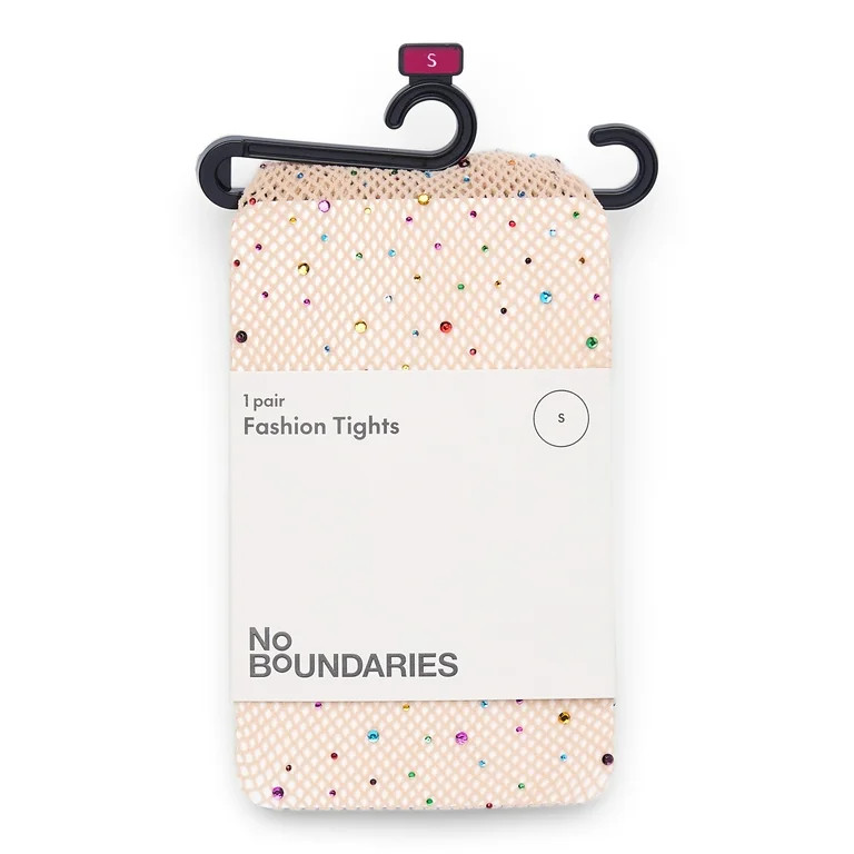 No Boundaries Juniors Rhinestone Fishnet Tight, Sizes S-XXXL - Walmart.com | Walmart (US)