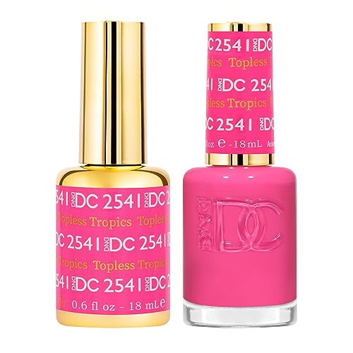 DND DC Gel Polish Set, Free Spirit Collection, UV/LED Gel Polish and Air Dry Nail Lacquer, Matching Chip-Free Polish Duo, 2541 Topless Tropics, 0.5 Fl Oz | Amazon (US)