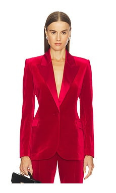 Nadine Merabi Beatrice Blazer in Red from Revolve.com | Revolve Clothing (Global)