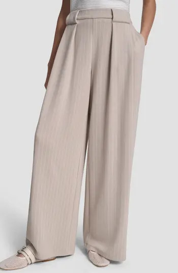 Pinstripe Pleat Front Wide Leg Pants | Nordstrom