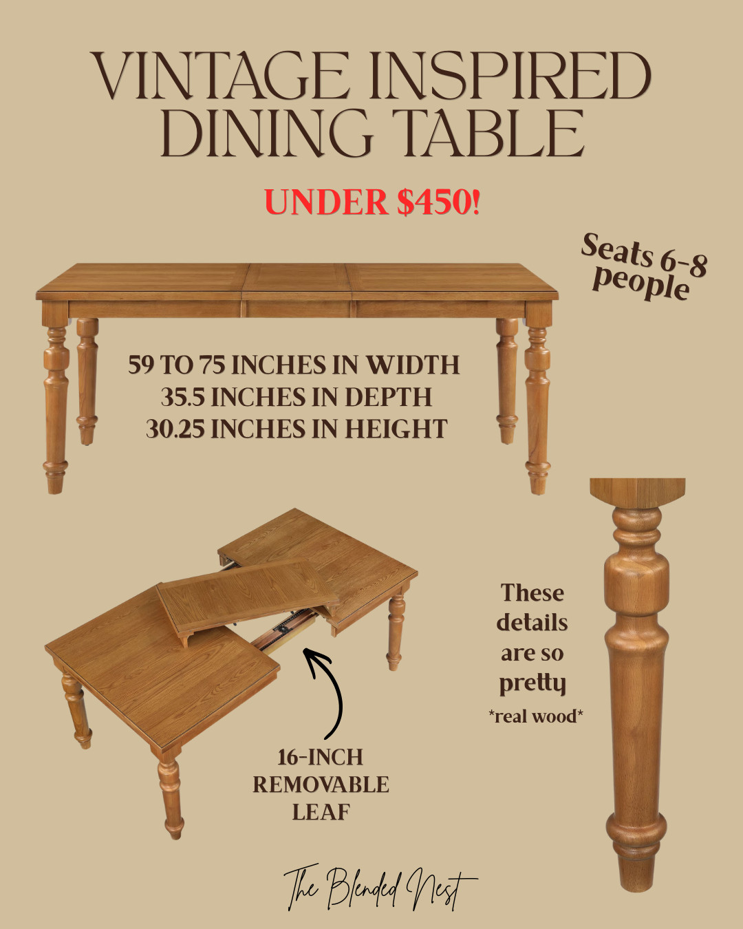 A vintage-inspired table that looks WAY more expensive than it is 🤎 I love the warm wood, classic details, and how well-made it feels. And it’s from Walmart’s My Texas House collection! Such a good affordable find if you love that collected, cozy, vintage-inspired look. ✨

vintage inspired table, vintage table, wooden table, wood table, wooden accent table, vintage inspired furniture, vintage furniture, affordable furniture, affordable home decor, affordable furniture finds, Walmart home finds, Walmart furniture, Walmart home decor, Walmart finds, Walmart decor, My Texas House, My Texas House Walmart, My Texas House furniture, My Texas House decor, affordable Walmart finds, Walmart furniture finds, vintage home decor, vintage inspired home decor, traditional home decor, classic home decor, timeless home decor, cottage style decor, cottage core decor, cottage home decor, cozy home decor, warm home decor, collected home look, old house style, antique inspired furniture, antique inspired table, classic wood furniture, wood furniture, affordable wood furniture, well made furniture, budget friendly furniture, furniture finds, home decor finds, living room table, side table, end table, accent table, entryway table, farmhouse inspired decor, rustic traditional decor, neutral home decor, cozy cottage decor, vintage style home, Walmart must haves, Walmart home finds, home decor inspiration, vintage decor finds, The Blended Nest 

 #LTKSeasonal #LTKHome #LTKSaleAlert