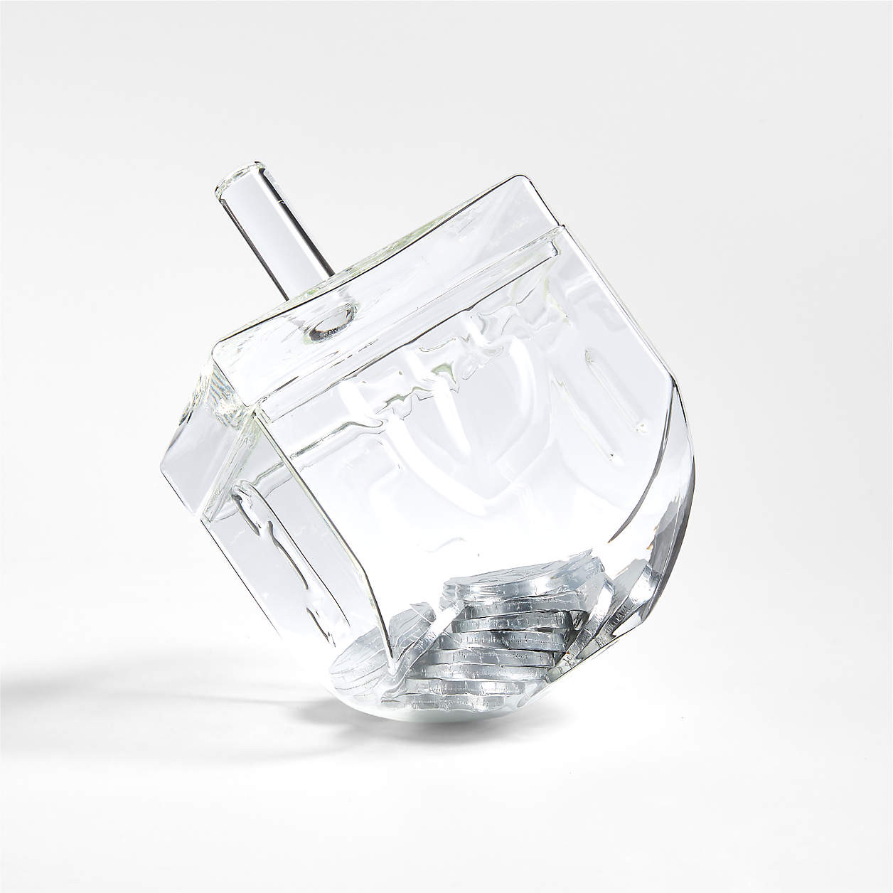 Clear Borosilicate Glass Dreidel Box + Reviews | Crate & Barrel | Crate & Barrel