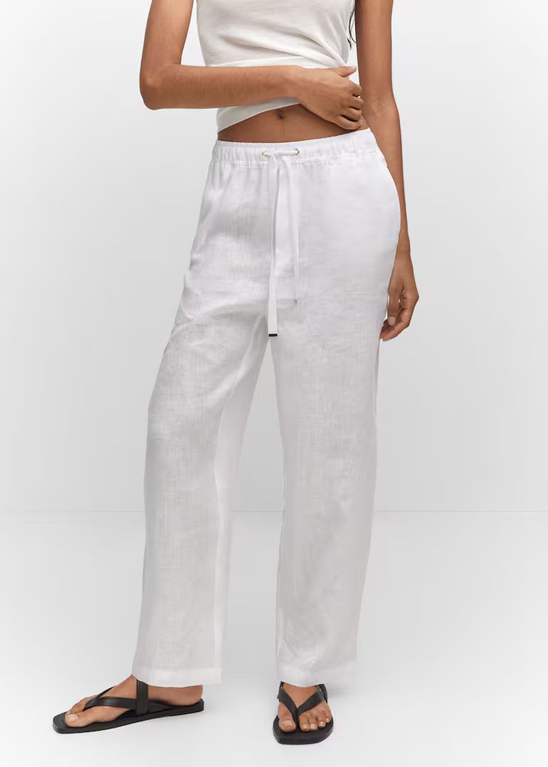 Search: White linen pants (13) | Mango USA | MANGO (US)