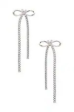 SHASHI Bianca Bow Earring in Silver from Revolve.com | Revolve Clothing (Global)