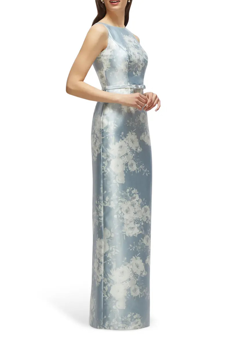 Sleeveless Satin Twill Column Gown (Women) | Nordstrom | Nordstrom