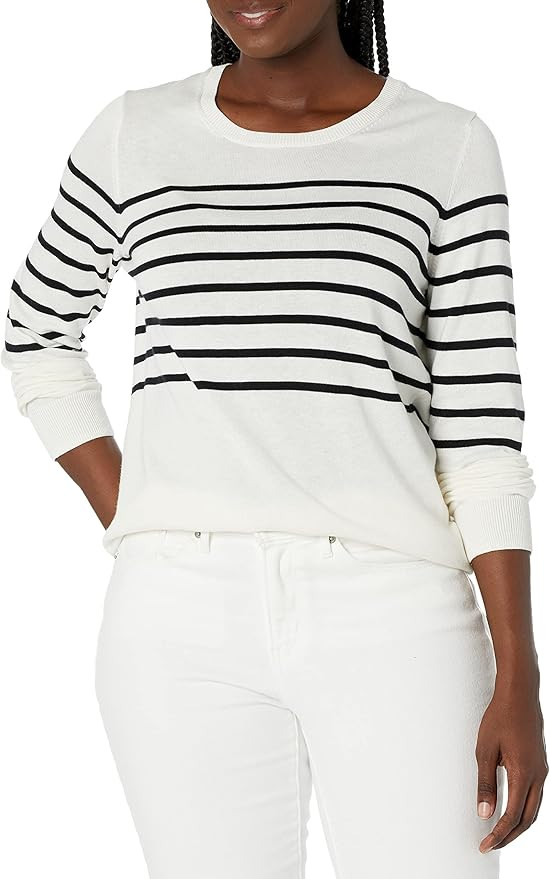 Amazon Essentials Women's Long-Sleeve Lightweight Crewneck Sweater (Available in Plus Size) | Amazon (US)