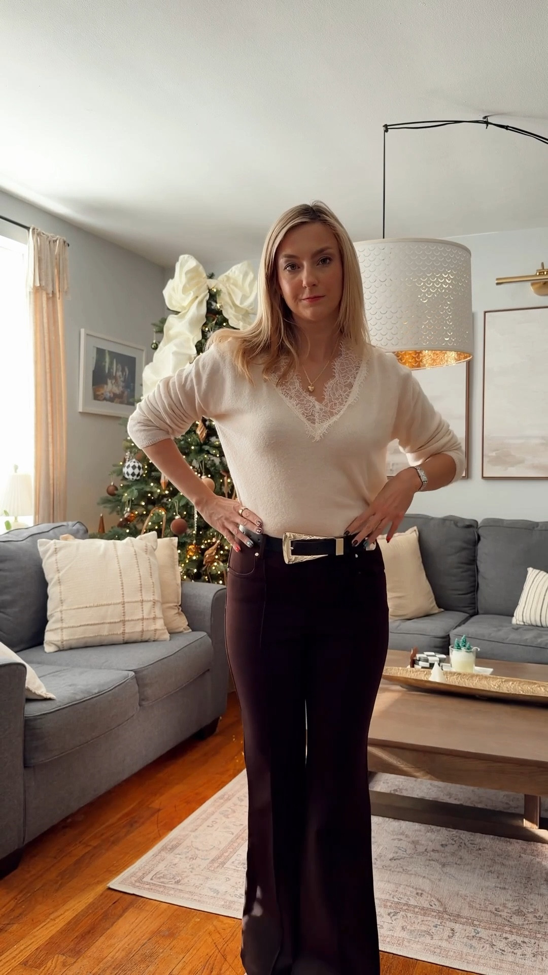 Winter outfit featuring Zara sweater and pants + statement belt which gives designer but it’s from Amazon!

Black belt • brown flare pants • winter outfit • winter fashion 

#LTKSaleAlert #LTKgrwm #LTKFindsUnder50