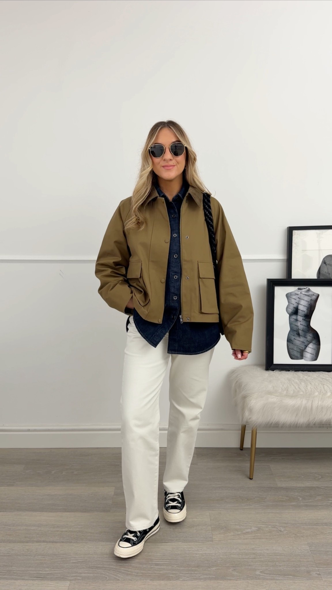 Jacket: small
Denim shirt: XS
Jeans: 24 short (size down on the waist)

#LTKjeans #LTKstyletip #LTKspring