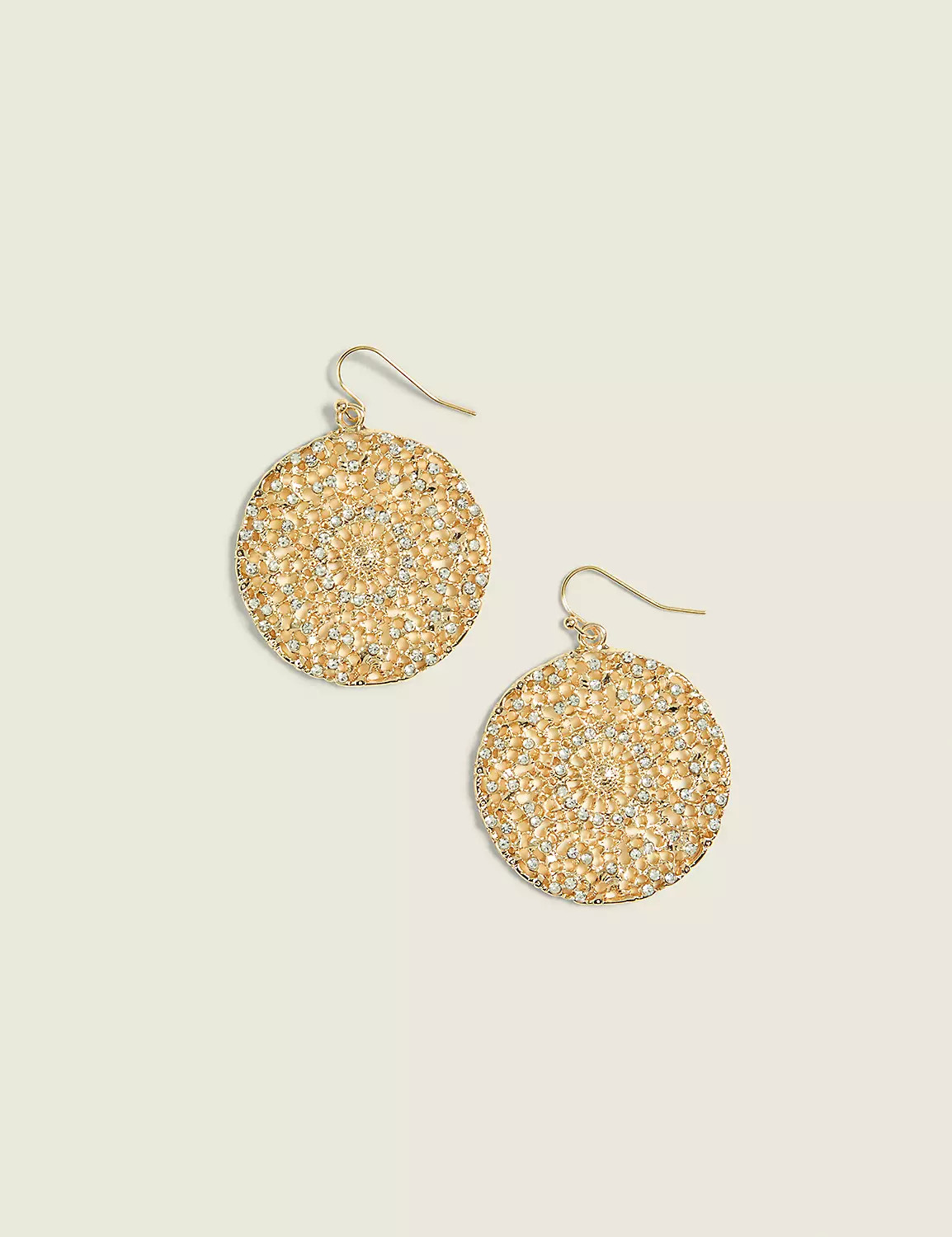 Goldtone Filigree Round Drop Earrings | Lane Bryant (US)