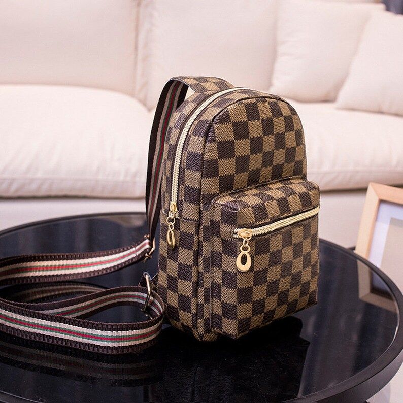 Cute Mini Checkered-Pattern Shoulder Bag | Etsy (US)