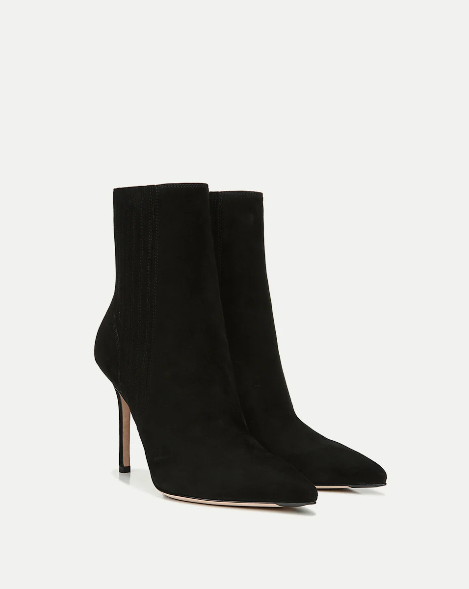 Lisa Suede Stiletto-Heel Bootie | Veronica Beard