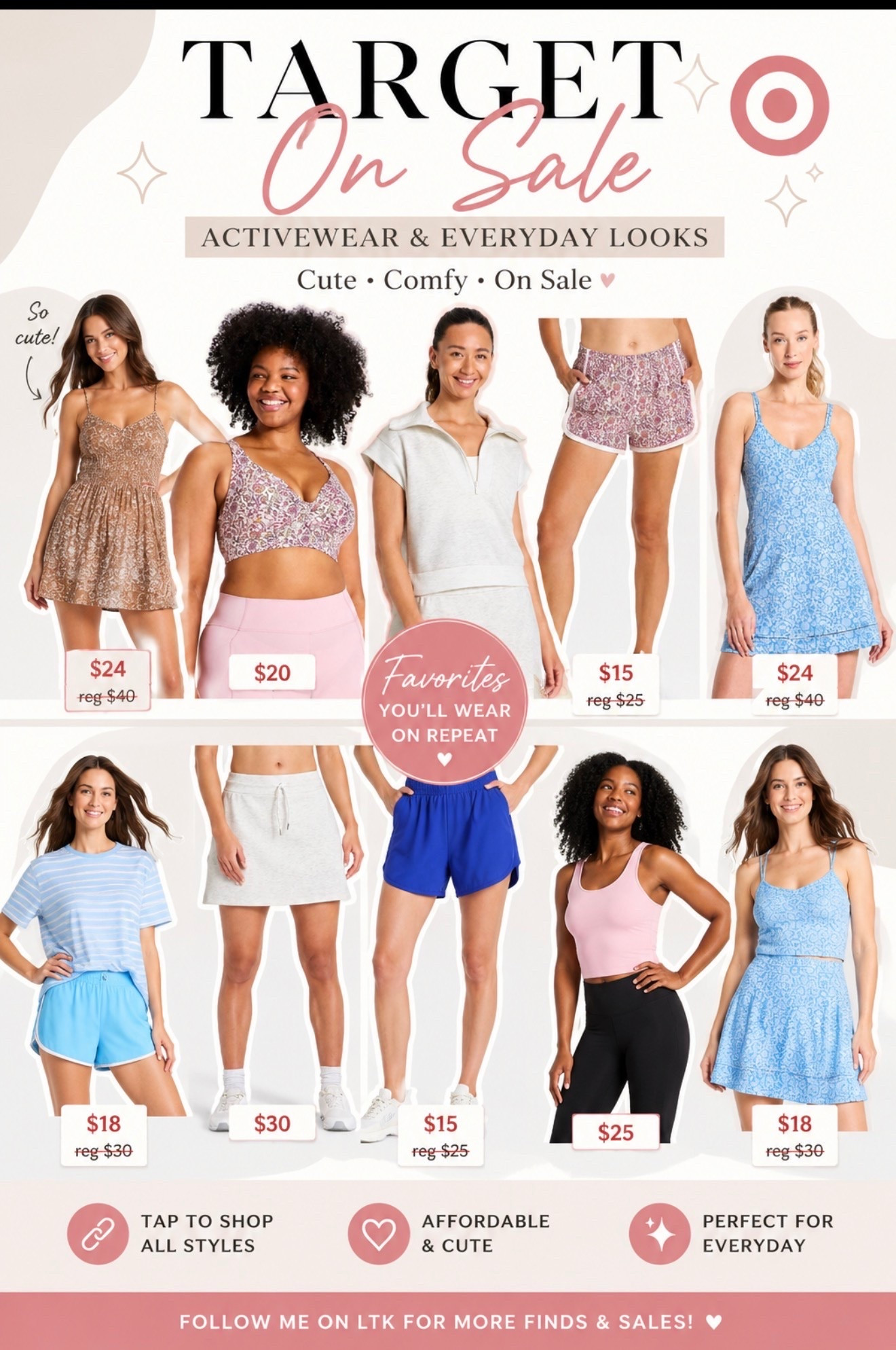 ✨ TARGET SALE FINDS YOU DON’T WANT TO MISS! 🎯🤍
The cutest activewear, dresses, skorts, and matching sets are on major sale right now! These are perfect for summer, errands, vacations, workouts, or everyday mom life.

#LTKfitnessgoals #LTKActive #LTKSaleAlert