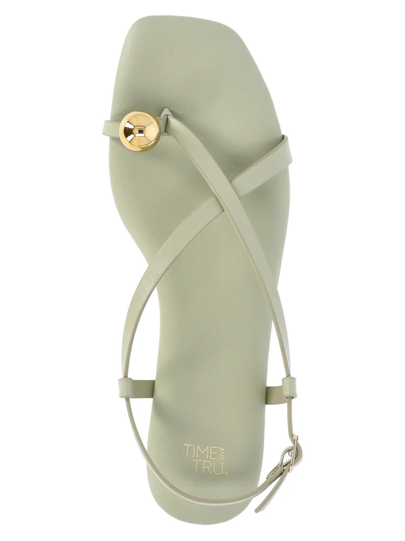 Time and Tru Women's Pearl Toe Ring Sandals | Walmart (US)