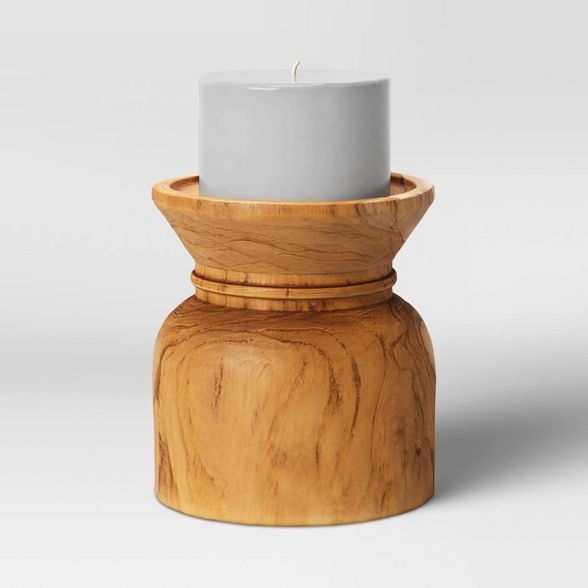 Wood Candle Holder Natural - Threshold™ | Target