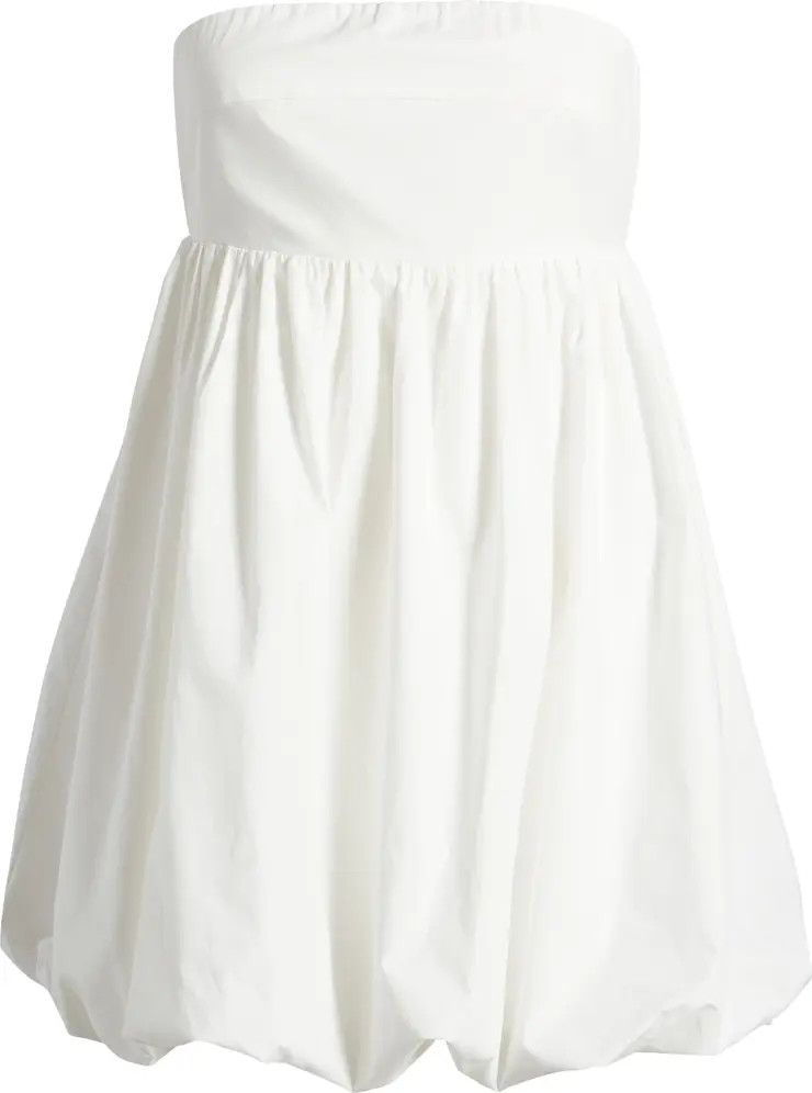 Strapless Bubble Hem Minidress | Nordstrom