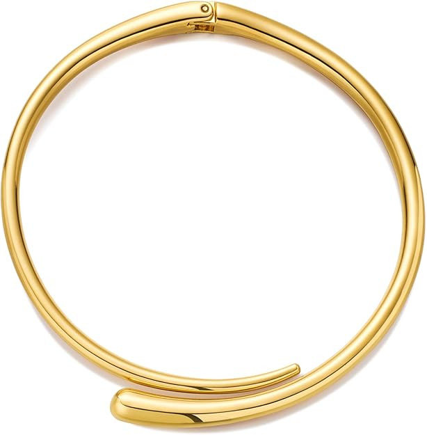 Gold Silver Chunky Choker Necklace For Women Waterdrop Choker Collar Necklace Bold Statement Neck... | Amazon (US)