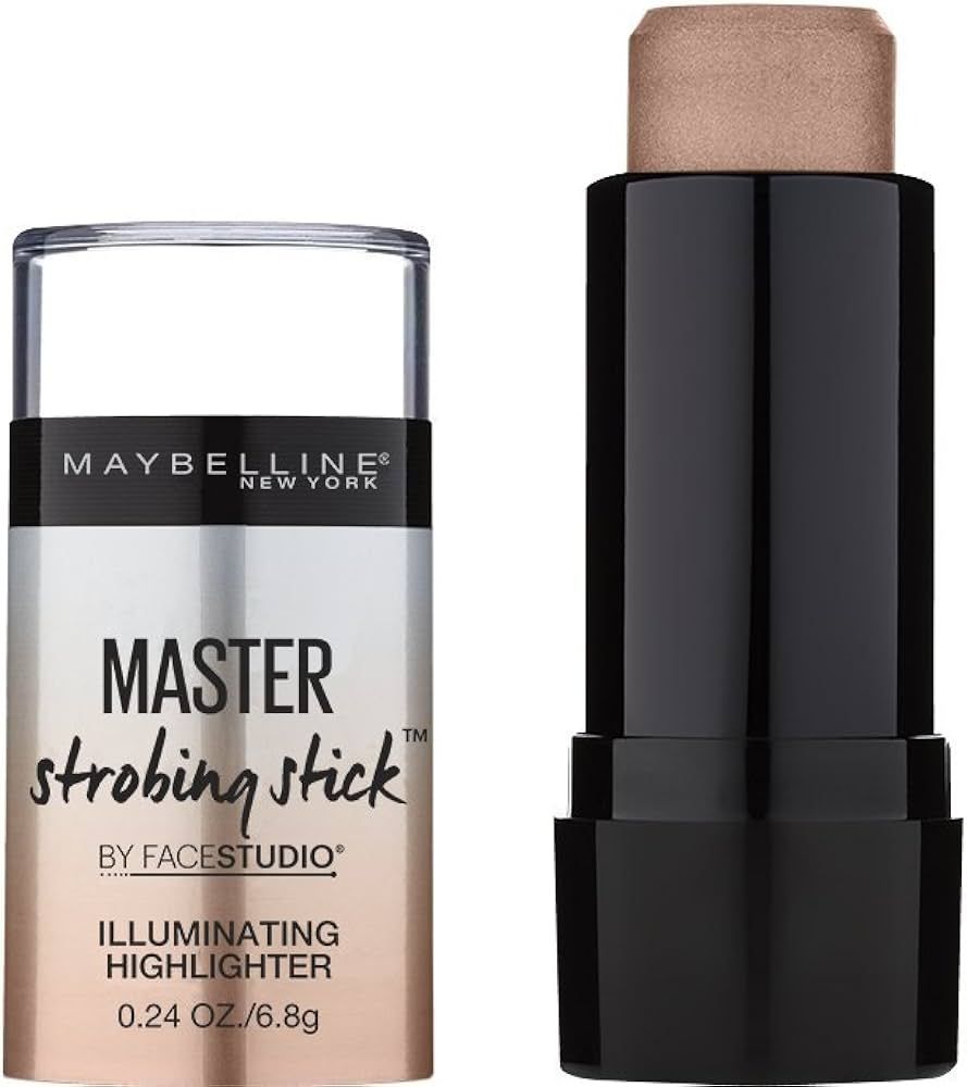 Maybelline New York Makeup Facestudio Master Strobing Stick, Medium - Nude Glow Highlighter, 0.24... | Amazon (US)