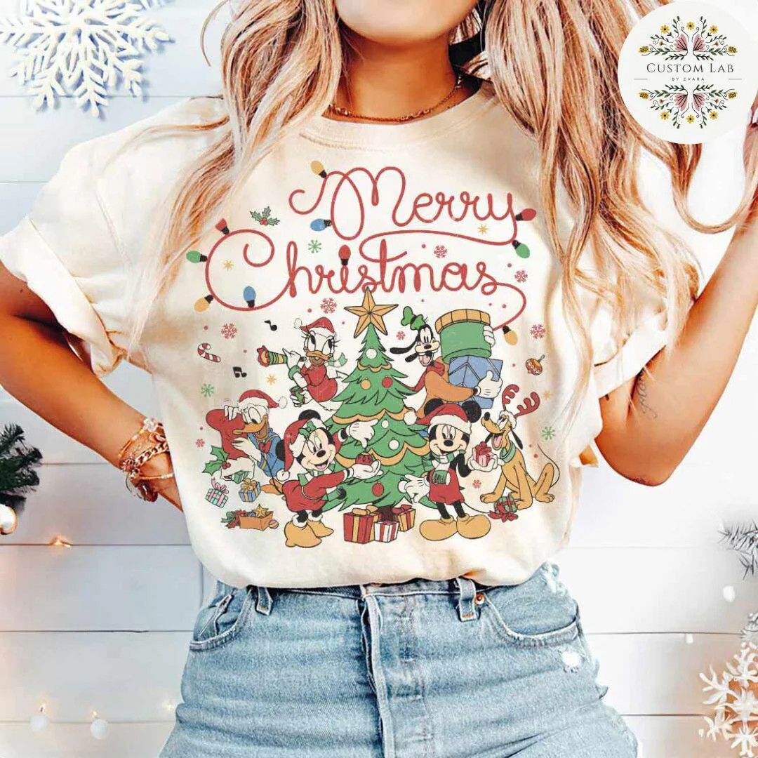 Mickey & Friends Santa Disney Christmas Shirt, Mickey's Very Merry Christmas Party 2025, WDW Disn... | Etsy (US)