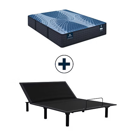 Serta iComfort Aspire 14" Plush Memory Foam Tight Top - Mattress + Adjustable Base, One Size, White | JCPenney