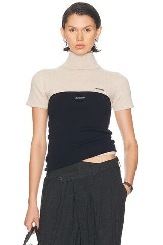 Miu Miu Tube Top in Navy | FWRD 