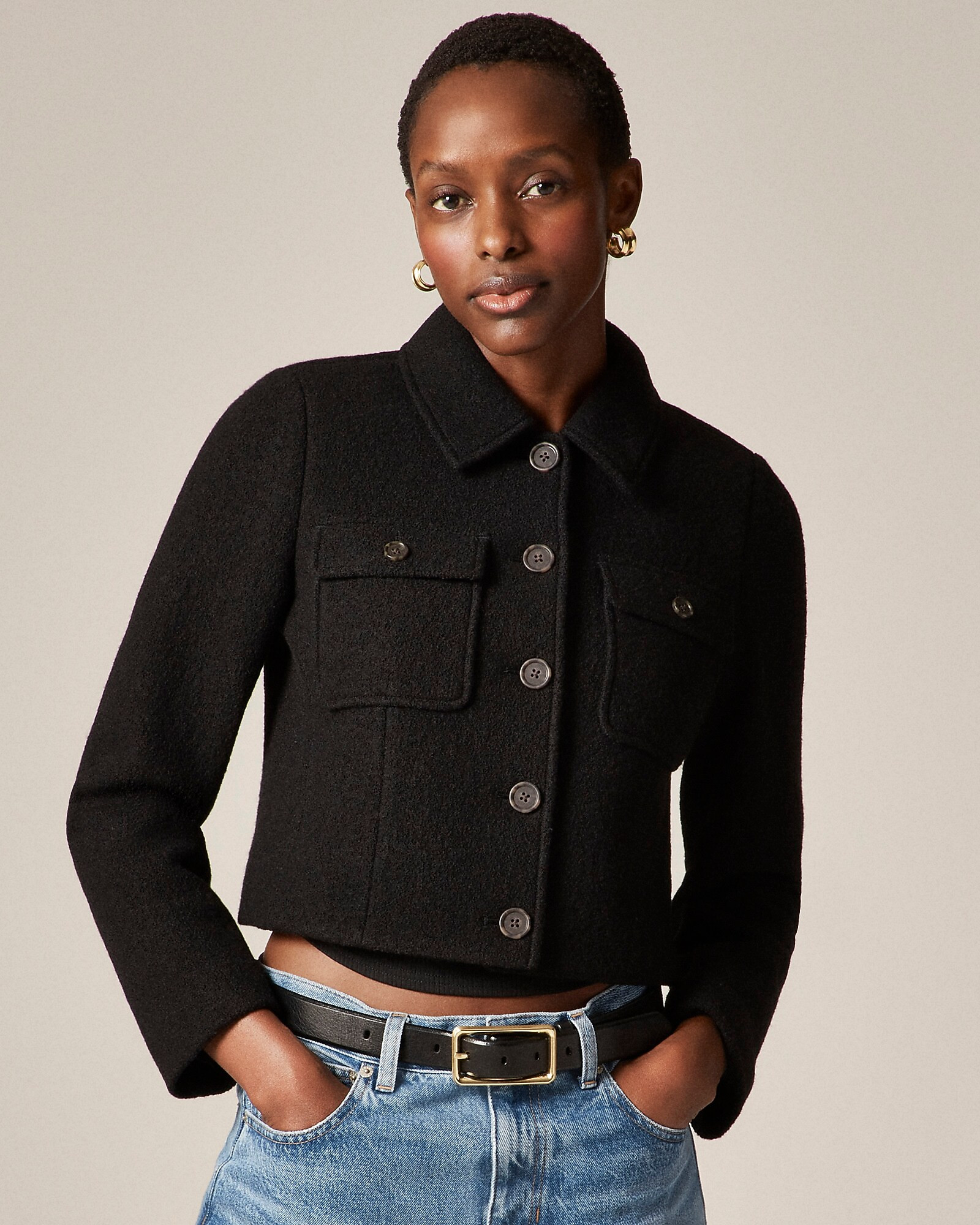 Lady jacket in Italian boiled wool | J. Crew US