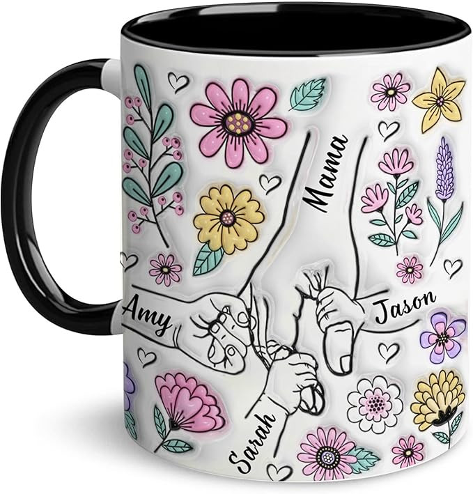 Custom Mom Mug with Kids Names, Mama Coffee Cup, Mothers Day Mug, Personalized Coffee Mugs, Chris... | Amazon (US)