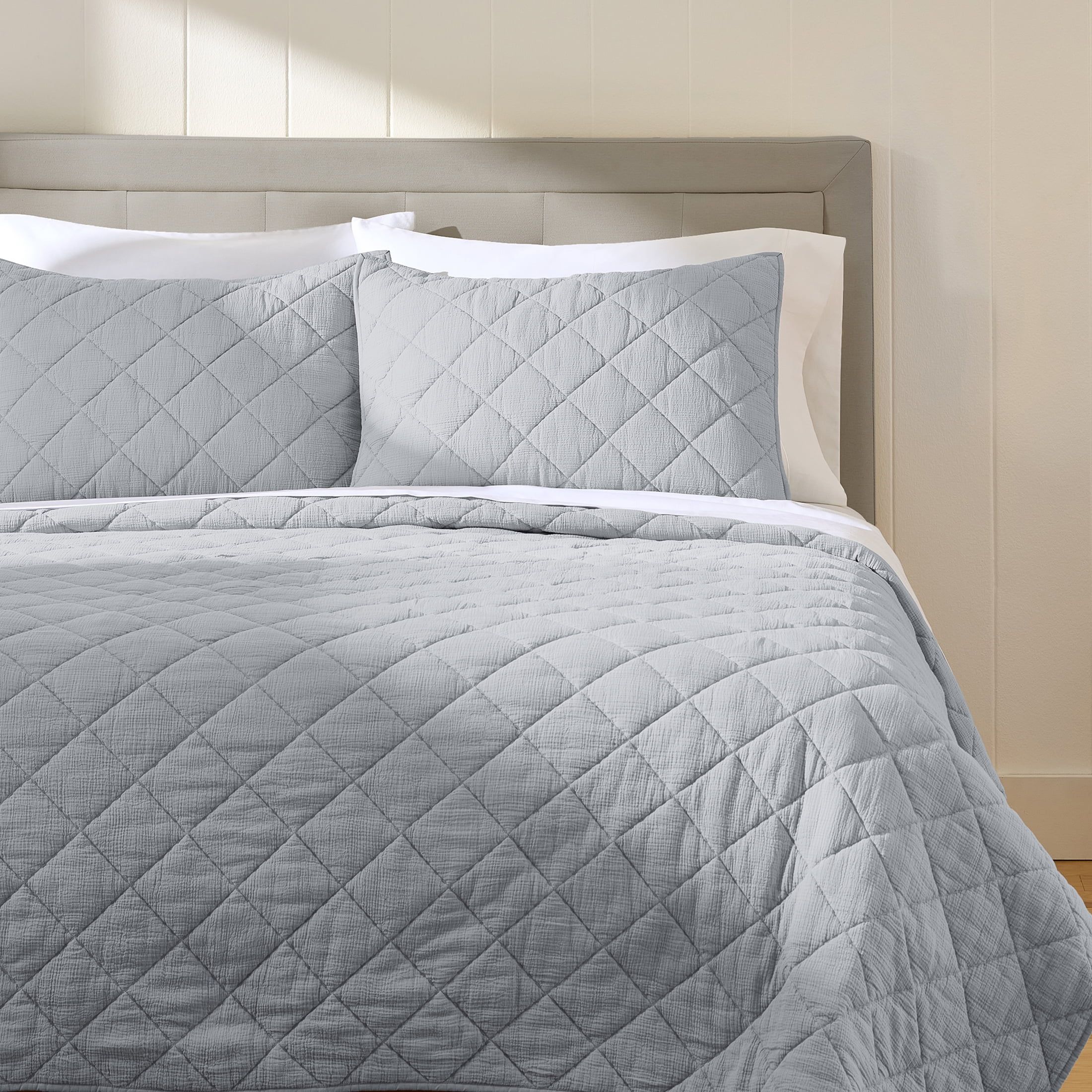 Better Homes & Gardens Silver Diamond Gauze Quilt, King | Walmart (US)