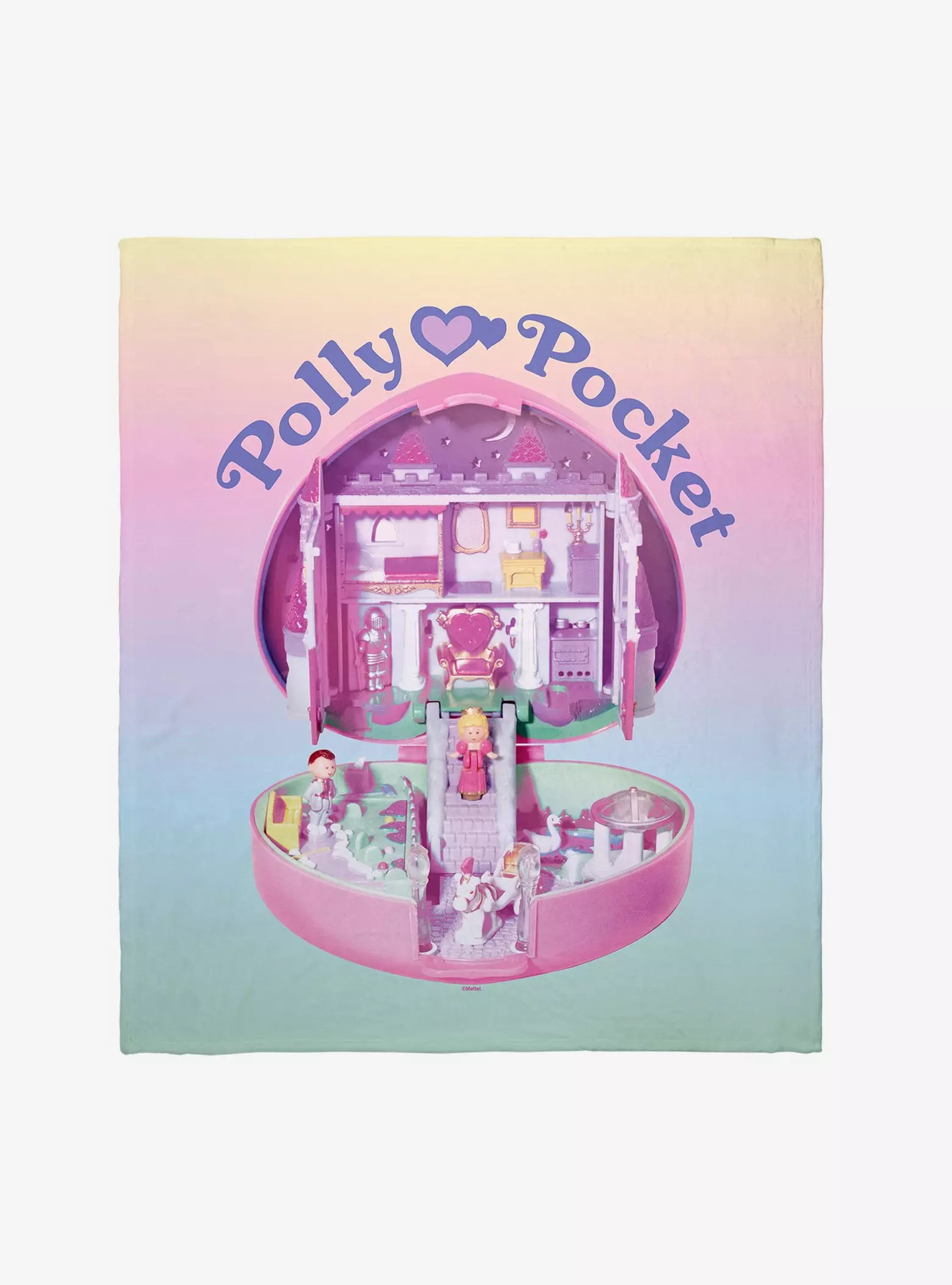 Polly Pocket Vintage Heart Throw Blanket | BoxLunch | BoxLunch