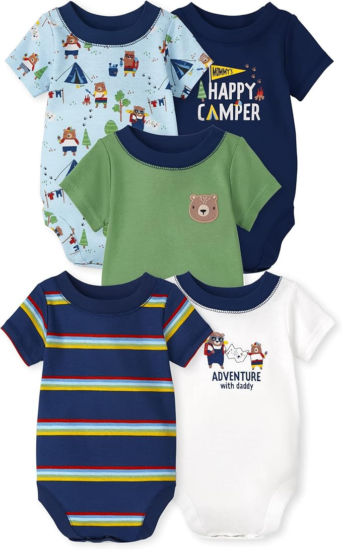 The Children's Place baby-boys And Newborn Short Sleeve Bodysuits, Multipacks | Amazon (US)