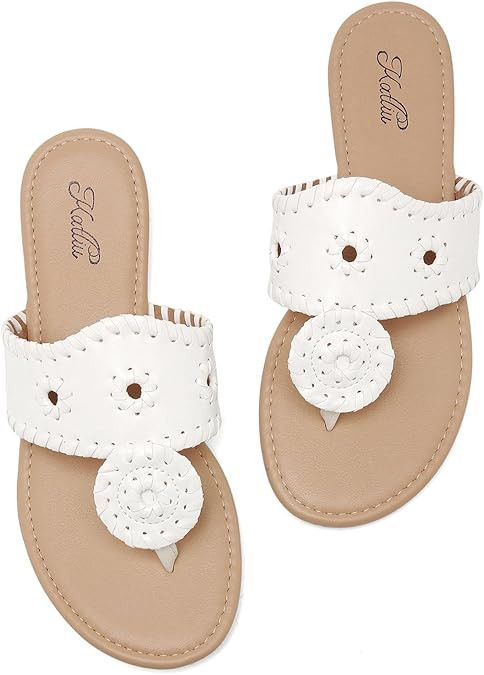 katliu Women's Flat Sandals Flip Flop Sandals Dressy Thong Sandals | Amazon (US)
