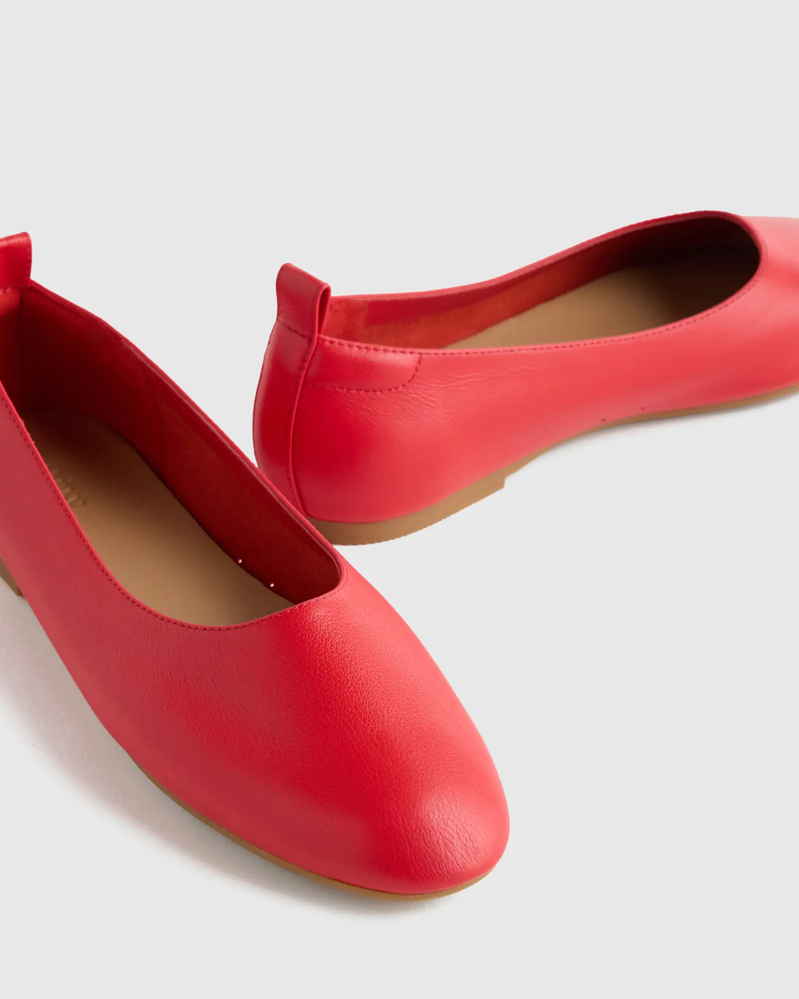 Italian Leather Glove Ballet Flats in Cherry | Quince