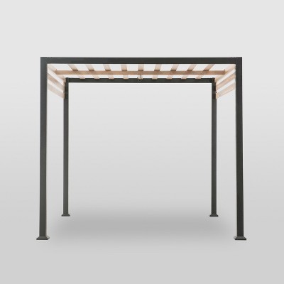 Lars 8'x8' Pergola with Solid Slats Black - Project 62™ | Target