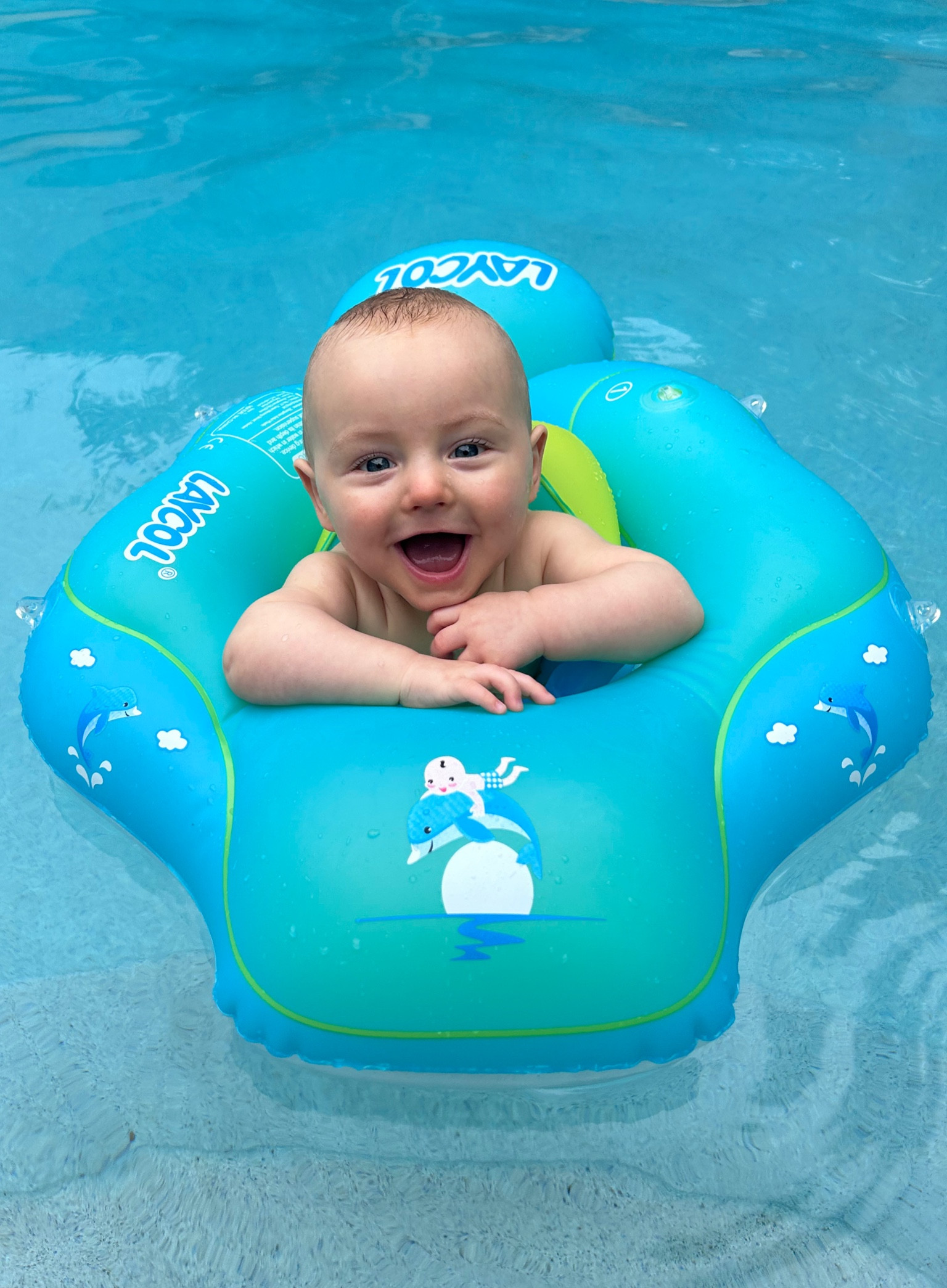 The PERFECT pool float! Our baby boy is safely strapped in & loving floating around 🩵

#LTKActive #LTKSwim #LTKBaby