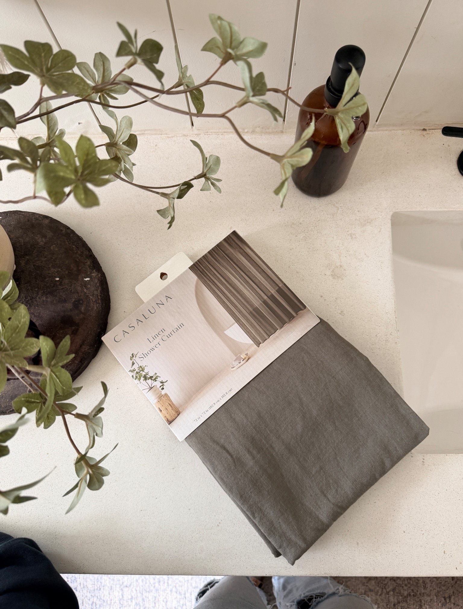 New linen shower curtain from Target in olive, perfect time for a fall / winter update.

#LTKHome #LTKFindsUnder50 #LTKSeasonal